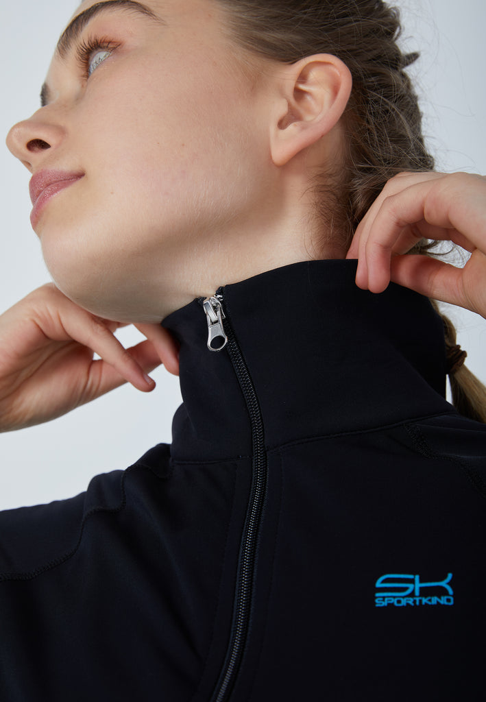 Mädchen & Damen und Gender Tennis Trainingsjacke, schwarz von SPORTKIND