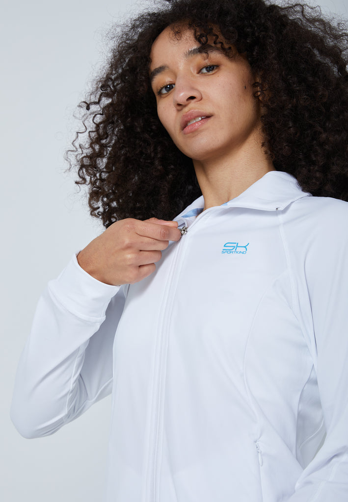 Mädchen & Damen und Gender Tennis Trainingsjacke, weiß von SPORTKIND