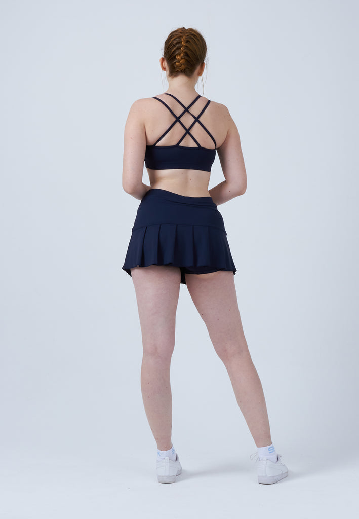 Mädchen & Damen und Gender Tennisrock mit Falten / Skort, navy blau von SPORTKIND