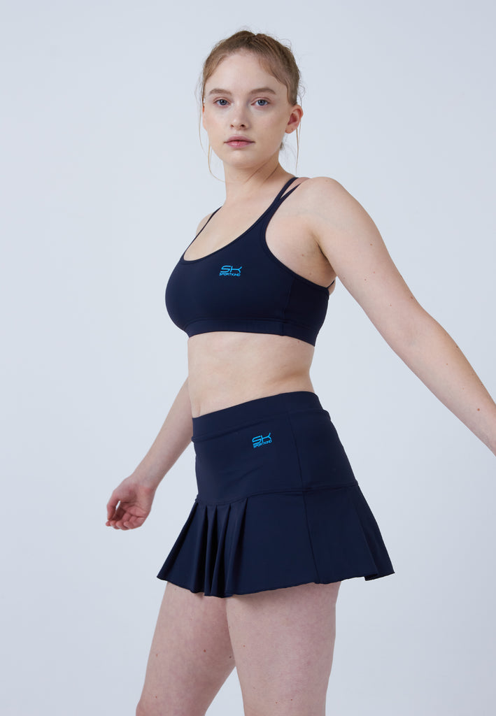 Mädchen & Damen und Gender Tennisrock mit Falten / Skort, navy blau von SPORTKIND