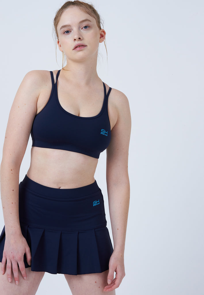 Mädchen & Damen und Gender Tennisrock mit Falten / Skort, navy blau von SPORTKIND