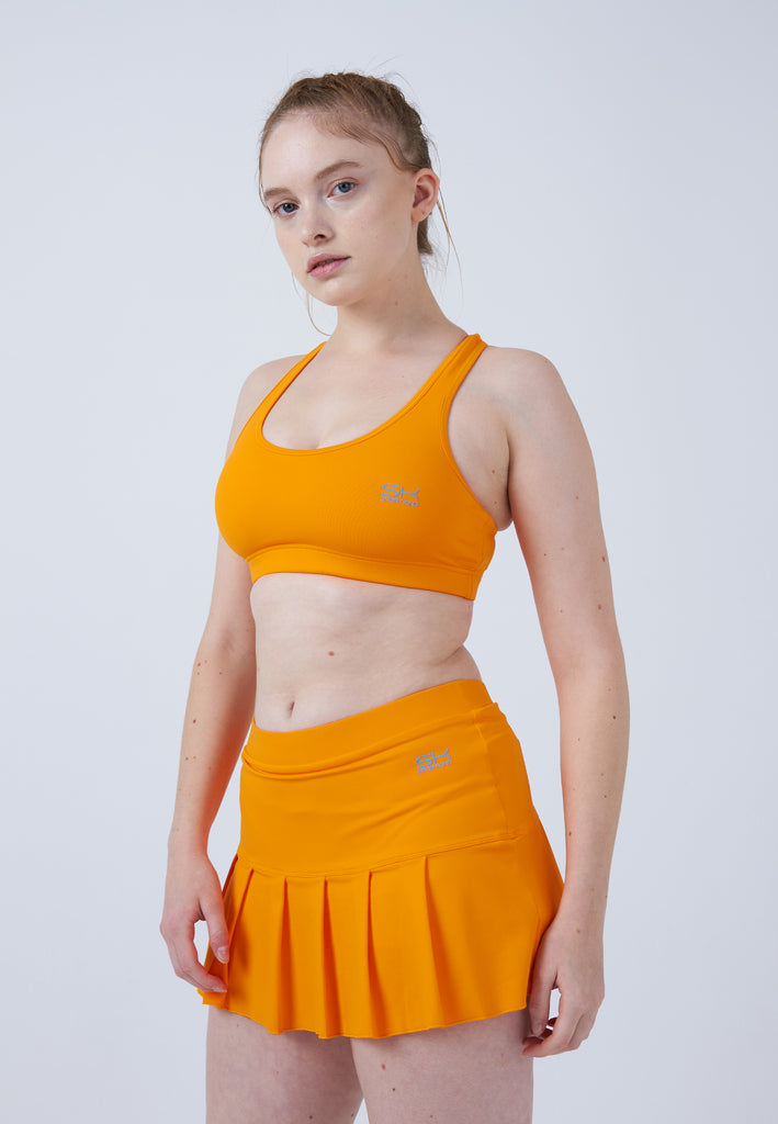 Mädchen & Damen und Gender Tennisrock mit Falten / Skort, orange von SPORTKIND