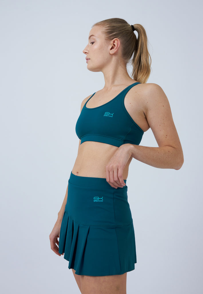 Mädchen & Damen und Gender Tennisrock mit Falten / Skort, petrol grün von SPORTKIND