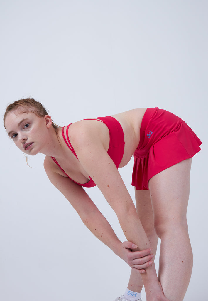 Mädchen & Damen und Gender Tennisrock mit Falten / Skort, pink von SPORTKIND