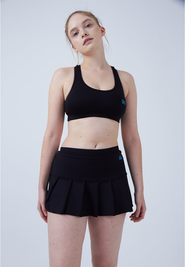 Mädchen & Damen und Gender Tennisrock mit Falten / Skort, schwarz von SPORTKIND