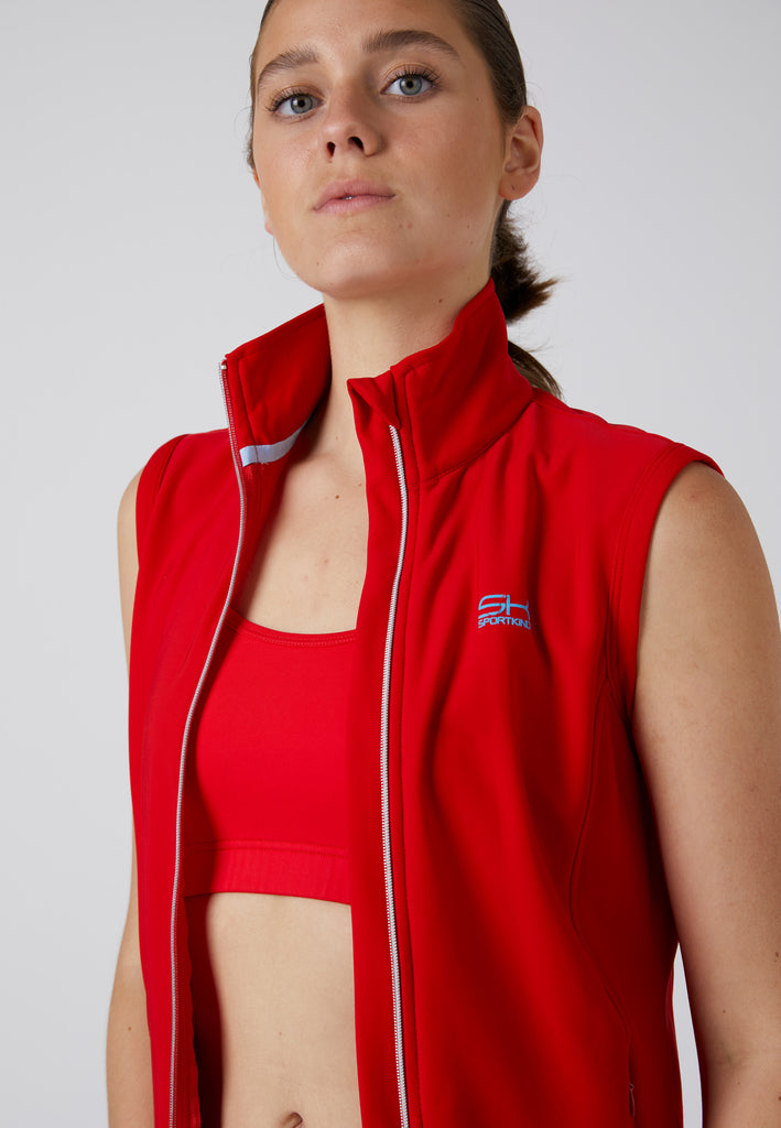Mädchen & Damen und Gender Thermo Tennisweste Eco, rot von SPORTKIND