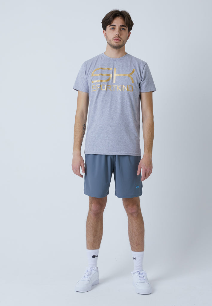 Jungen & Herren und Gender Training T-Shirt Baumwolle Herren & Jungen, hellgrau von SPORTKIND