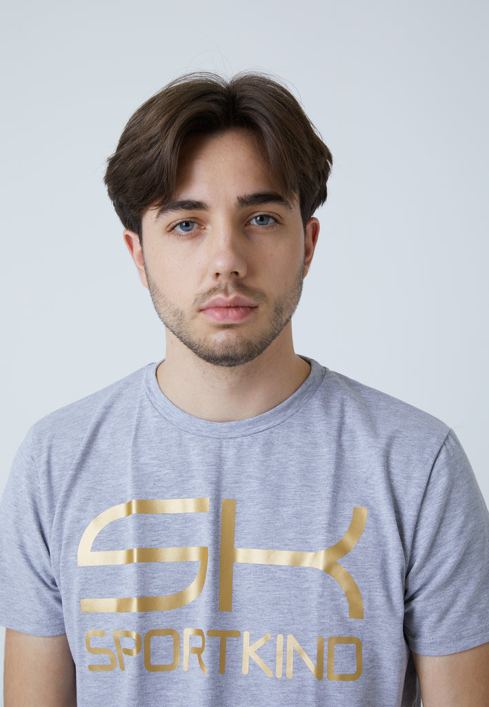 Jungen & Herren und Gender Training T-Shirt Baumwolle Herren & Jungen, hellgrau von SPORTKIND