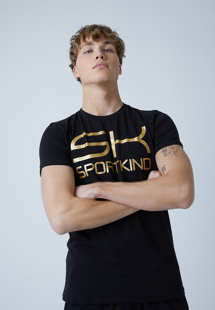 Jungen & Herren und Gender Training T-Shirt Baumwolle Herren & Jungen, schwarz von SPORTKIND