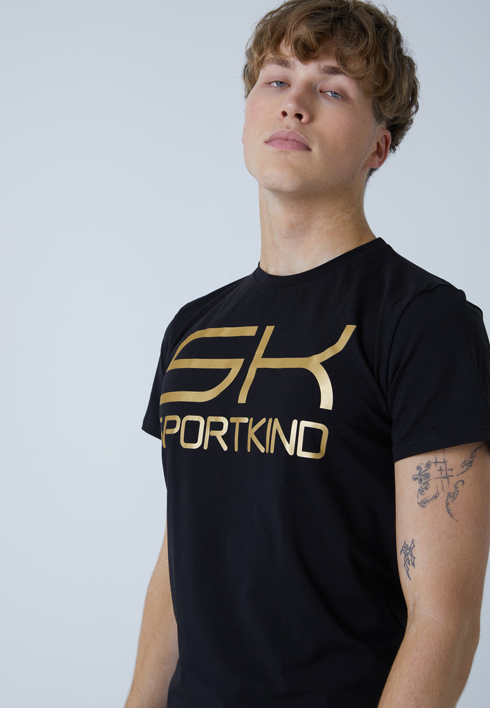 Jungen & Herren und Gender Training T-Shirt Baumwolle Herren & Jungen, schwarz von SPORTKIND