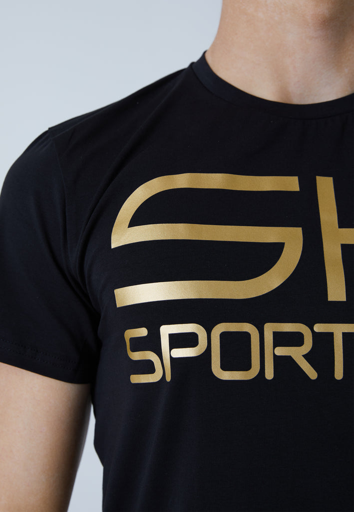 Jungen & Herren und Gender Training T-Shirt Baumwolle Herren & Jungen, schwarz von SPORTKIND