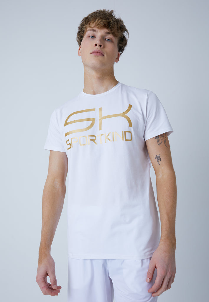 Jungen & Herren und Gender Training T-Shirt Baumwolle Herren & Jungen, weiß von SPORTKIND