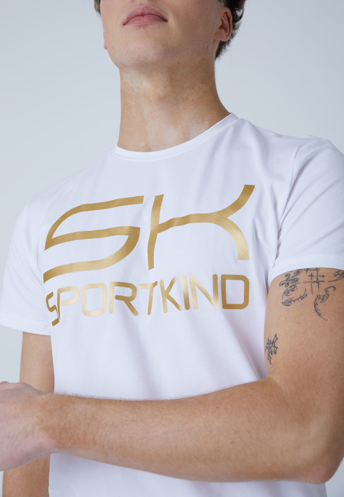 Jungen & Herren und Gender Training T-Shirt Baumwolle Herren & Jungen, weiß von SPORTKIND